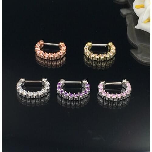 New Design Crystal Fake Nose Ring Hoop Ring Clip Body Jewelry Fake Septum Nose Ring Piercing For Women Body Piercing Nariz