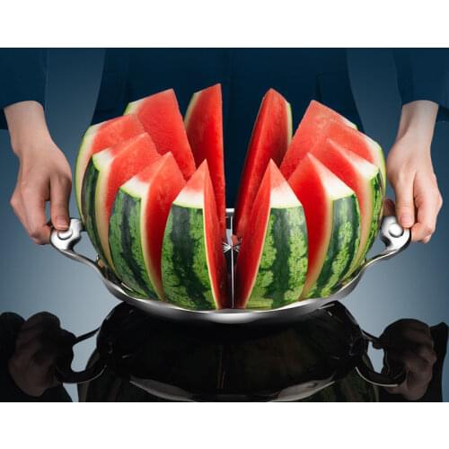Jumbo Size Stainless Steel Watermelon Cutter Hami Melon Segmentation Cutter Creative Fruit Slice Separation Tool Kitchen Gadgets