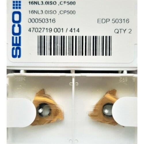 ORIGINAL 10PCS CARBIDE INSERT 16NL3.0ISO,CP500