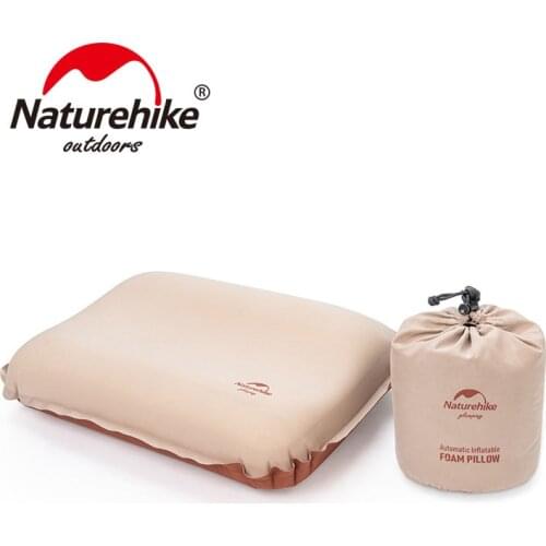 Naturehike 3D Automatic Inflatable Foam Pillow Outdoor Comfortable Neck Protection Camping Sleeping Pillow