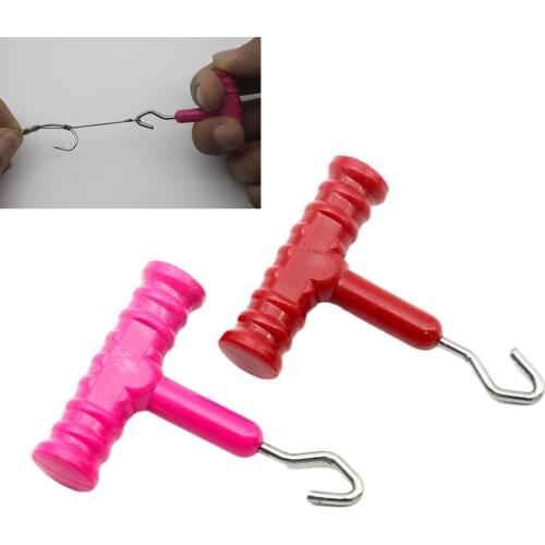 Fish Knot Rig Puller Tester Tightener For Hair Rig Method Feeder Tackle Carp Fishing Hook Making Rig Tool T-handle Tool