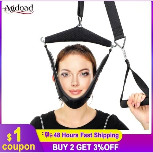 Neck Adjustable Cervical Hanging Traction Belt Breathable Sling Tractor Stretch Neck Correction Stretcher Home Medical Equipment