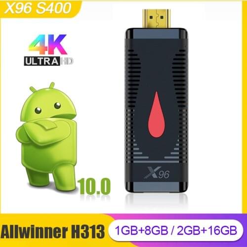X96 S400 TV Stick Allwinner H313 Quad Core X96S Smart TV BOX 4K Media Player 2.4G WiFi Full HD 1080P Android Tv Box PK X96 Mini