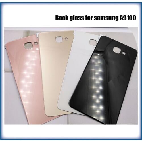 10pcs Rear Panel Glass Battery Back Glass Cover For Samsung Galaxy A9 A9100 A9000 With Logo + Adhesive Sticker