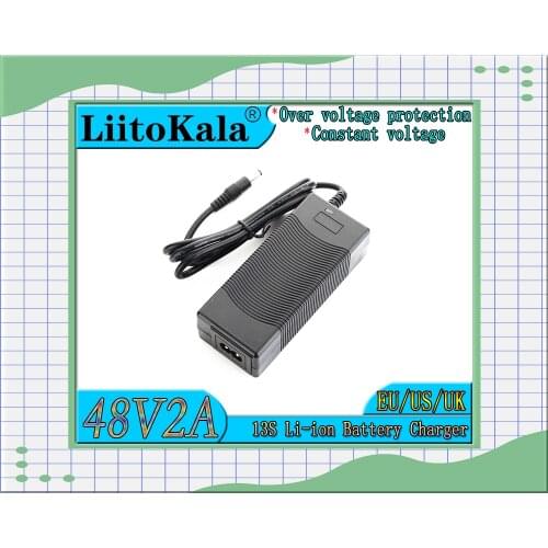 LiitoKala 48V 2A charger 13S 18650 battery pack charger 54.6v 2a constant current constant pressure is full of self-stop