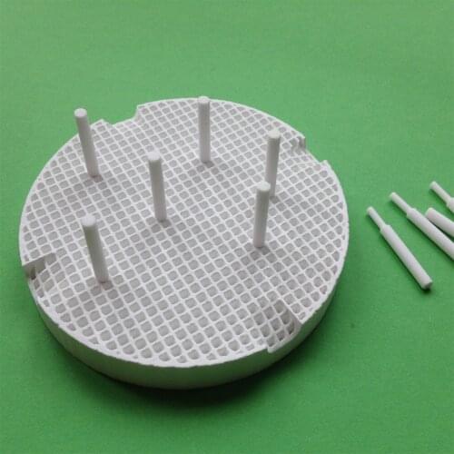 2 pcs or 4 pcs Dental Lab Honeycomb Firing Trays with Zirconia Pins,Pan Rack Circle Plate holding PFMs for Sintering