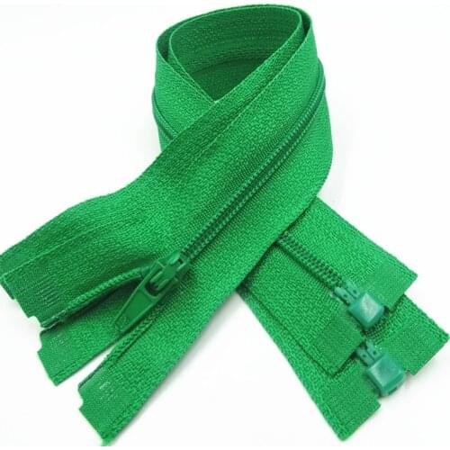 5Pcs 3# Nylon zipper resin open end 20Cm-60Cm suitable for garment sewing process (20 colors)