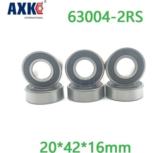 Axk 10 Pcs 63004 Rs High Quality Bearing 63004 2rs 63004-2rs Deep Groove Ball Bearing 20*42*16mm
