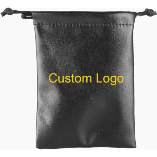 Mcllroy velvet bag/jewelry/rings/necklace/bracelet jewelry black PU leather bag customize your logo wholesale wholesale 2019
