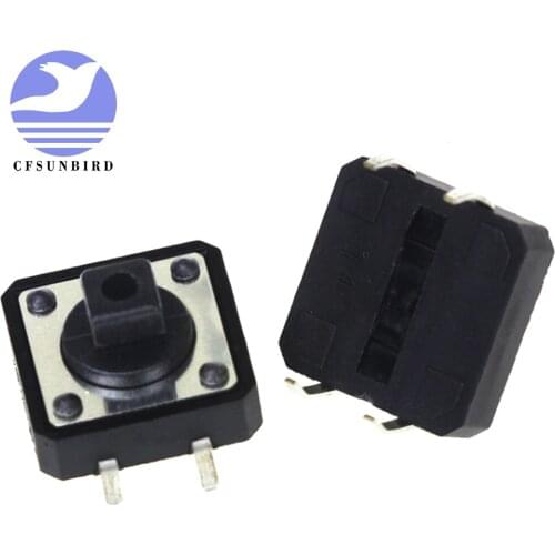 FREE SHIPPING 500PCS 12*12*7.3 Tactile Push Button Switch Momentary Tact Cap 12*12*7.3MM