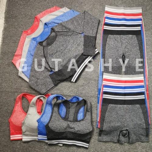 Seamless Yoga Set Sport Wear Women Gym Workout Fitness Clothing Female Sport Suit High Waist Legging Sports Bra Tracksuit