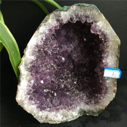 Brazil Natural Purple Amethyst Cathedral Quartz Crystal Cluster Specimen