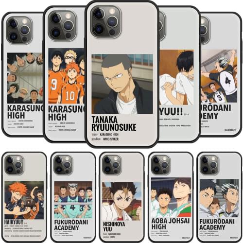 Anime Haikyuu Love Volleyball Phone Case For iPhone 11 Pro XS XR X Black Shell For iPhone 12 Pro Max 7 8 Plus SE 2020 Cover