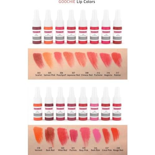 15ml Eyebrow Lip Eyeliner Pigmentos Micropigmentacion Goochie Tattoo Pigment Organic Micropigment