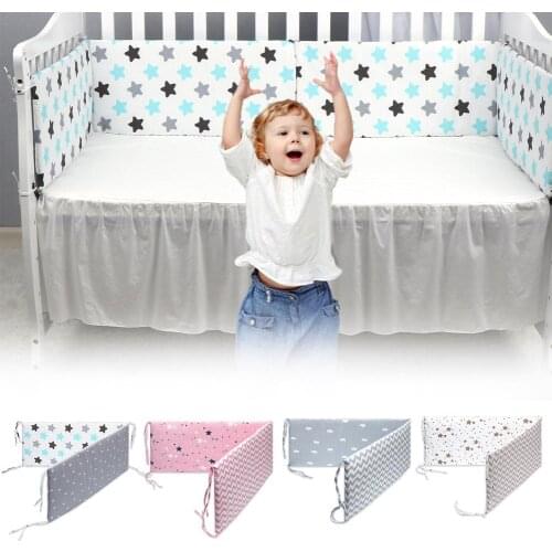 Infant Bed Guardrail Baby Anti-collision Printed Pattern Bed Circumference Of Cotton Can Be Removed And Washed Crib Products