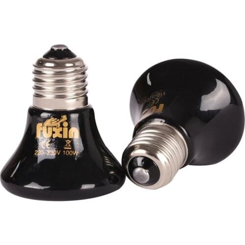 Home Heating lamp Black Infrared Ceramic Emitter Heat Light Bulb Pet Brooder Chickens Reptile Lamp 25W 50W 75W 100W 220-240V