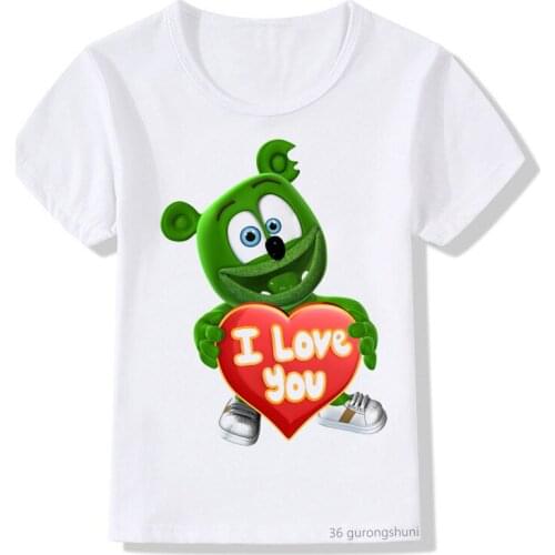 Gummy Bear Boy T-shirt Fashion Personality Kids Summer Funny Casual Children Boys Girls T Shirt Summer Casual Short Sleeve Tops