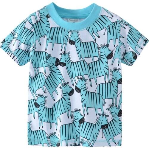 Funnygame Toddler Summer T shirts Cartoon Printed New 2020 Baby Cotton Clothing Casual Tees Tops Boys T shirts