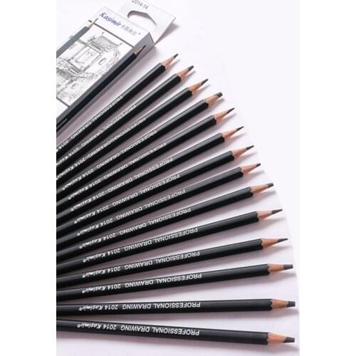 14 pcs/set Professional Sketch Drawing Pencil Set HB 2B 6H 4H 2H 3B 4B 5B 6B 10B 12B 1B Painting Pencils Stationery Supplies