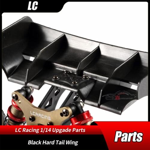 LC Racing 1/14 Parts L6147 Accessories Black Hard Tail Wing for RC Buggy Off-road Vehicle Desert Short-course Truck Model Car