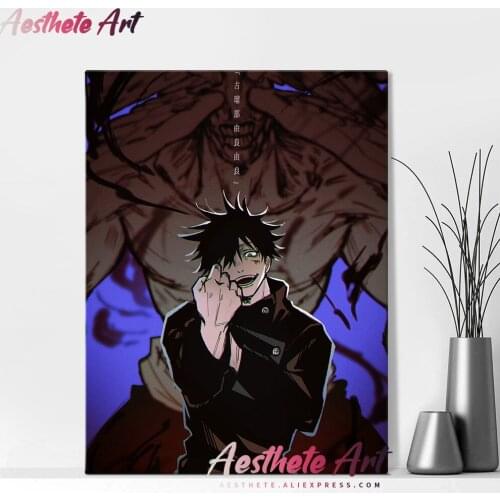 Megumi Fushiguro Mahoraga Jujutsu Kaisen Decoration Home Decor Canvas Painting Living Room Wall Art Pictures Posters Prints