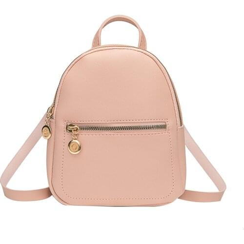 Mini Backpack Women PU Leather Shoulder Bag For Teenage Girls Kids Multi-Function Small Ladies School Backpack