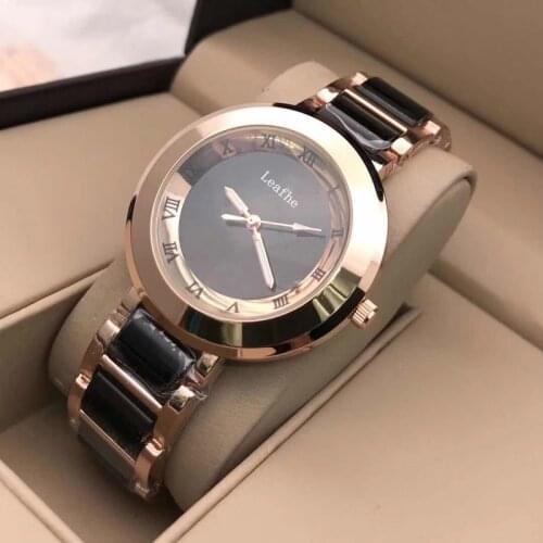 Fashion Womens Watches Stainless Steel Material Rose Gold White Quartz Watch Montre Femme Relogios