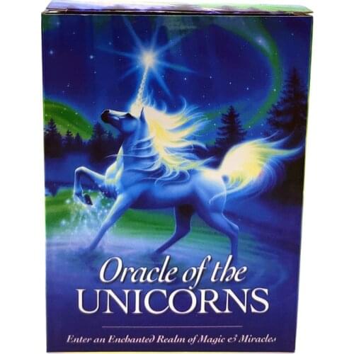2020 New Full English unicorn oracle cards deck mysterious tarot cards guidance -divination fate board game