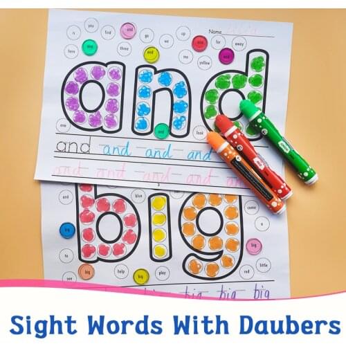 Learning English 220 Sight Word Activities with Bingo Daubers Practice Worksheet Homework Learn English Books for Kids