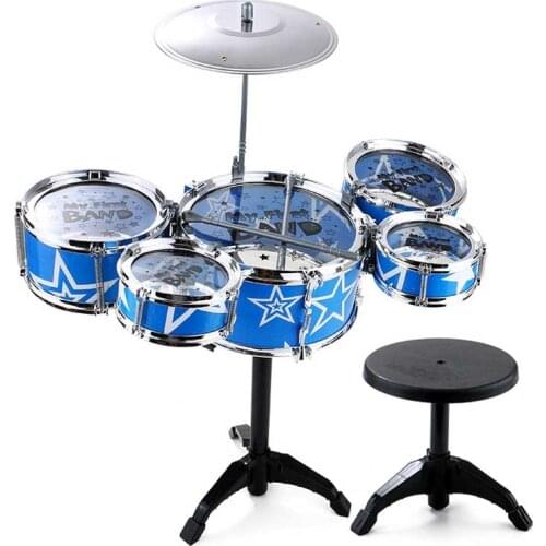 Childrens Day gift Professional jazz drum rack music flash early childhood educational toys Musical Instruments free shipping