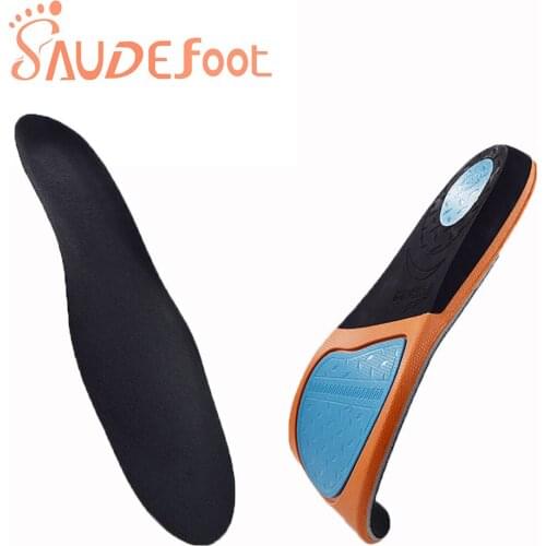 Saudefoot Shoe Insole Sneakers Cushion PU Damping Glue Ultra-fine Velvet Absorbing Memory Foam Increased Flexible Soft Shoe-pad