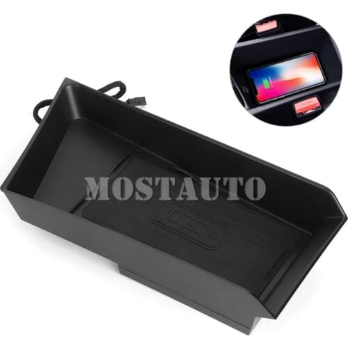 The Phone With QI Wireless Charging For BMW X1 F48 X2 F39 Wireless Car Charger Phone Fast Charger Pad Storage Box 2016-2021 LHD