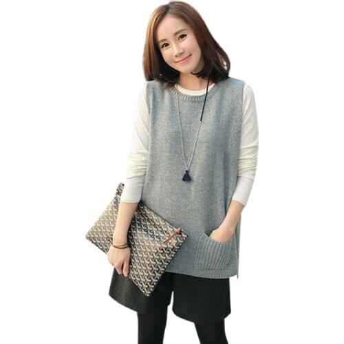 Sweater Vest Spring and Autumn Women Wool Pullover Sleeveless Round Neck Tops Chaleco Mujer 4XL Plus Size