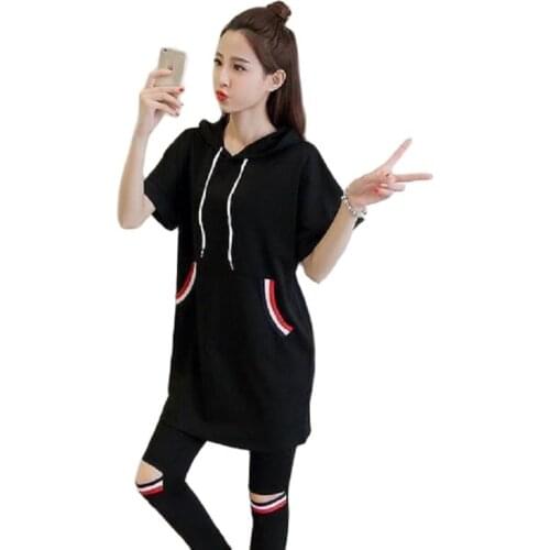 Fashion Two Piece Set Women Tide 2021 Summer White Crop Topwoman Pants New Hip-Hop Large Size Tracksuit Suit Women TYJTJY