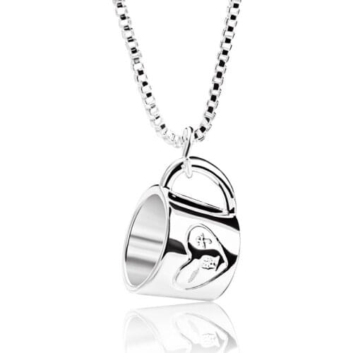 Heart Figure Cup & Ginkgo Biloba Leaf Women Silver Plated Snake Chain Necklace