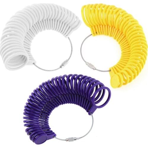 1-33 HK Degree Standard Plastic Ring Circle Measurement Tool with Detachable Ring and Ring Number for Jewelry Tool Equipments