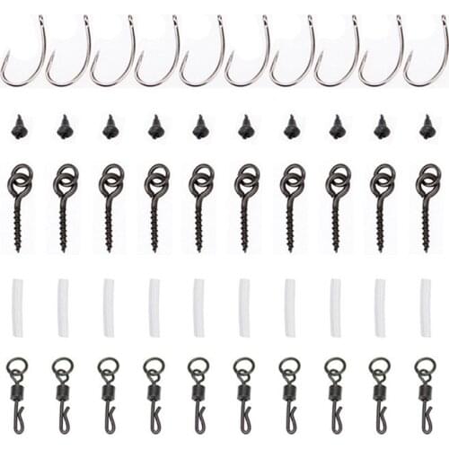 10 Set Ready Tied Ronnie Rigs Barbless Carp Fishing Rigs Terminal Tackle