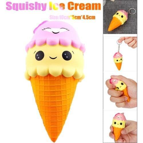 30# Ice Cream Figet Toys Stress Squee Squishy Ice Cream Slow Rising Scented Relieve Stress Kids Adults Play Vent Toy Novelty