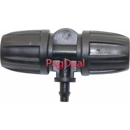5pcs 3 way Lock Fittings Hose splitters 8 / 11mm to 4 / 7mm Hose connector For Garden Irrigation Automatic Watering System