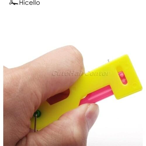 2Pcs Automatic Skillful Sewing Needle Threader Thread Elderly Use Guide Tools Needle Threader 6.5cm Original Hicello