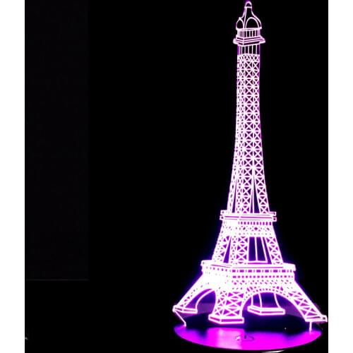 Tower 3d Lamp Led Remote Touch Switch Nightlight Powerbank Christmas gifts 3D visual lights Veilleuse Enfant Kids Lamp
