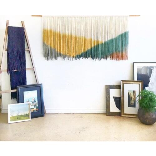 Bohemian Style Hand Woven Dyed Tapestry Home Decoration Wall Hanging Painting Cloth Sofa Background Bedside Decor Art Tapestries