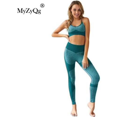 Quick-drying Sexy Women Seamless Yoga Sets Sport Fitness Bra Suit Clothes Tracksuit Sportswear Leggings Tight Workout