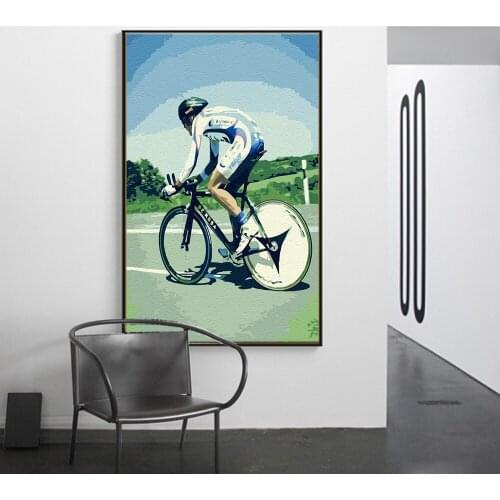 DIY Painting By Numbers Cyclist Game Kit Oil Coloring By Numbers Wall Art Canvas Paintings Home Decor Unique New Year Gift