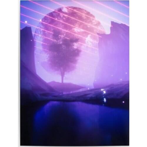 Home Decor Canvas Prints Serene Mountain Glow Painting Poster Wall Art Scenery For Bedside Background Modular Pictures No Framed