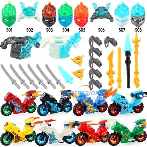 Single Movie Series Action Figures Head Kai Jay Cole Zane Lloyd Wu Nya Ronin model Figures Head Accessories building block toys