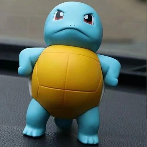 Pokemon Figure Squirtle Figurine Cartoon Pocket Monsters Q Version Tsundere Squirtle Doll Action Figure Model Toys Ormanent Gift