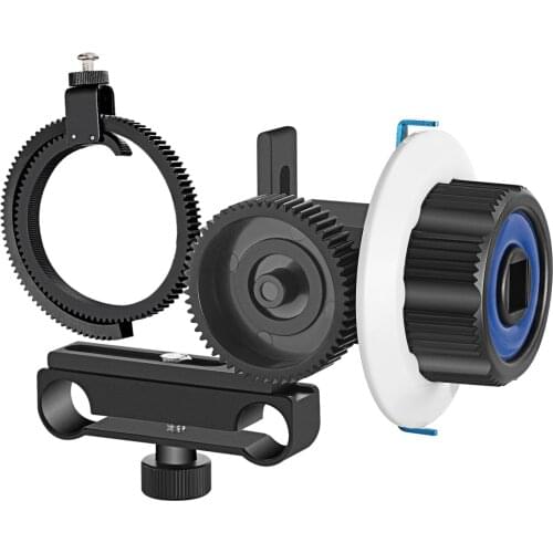 Neewer Follow Focus with Gear Ring Belt for Canon/Nikon/Sony/Other DSLR Camcorder DV Video Fits 15mm Rod Film Making System