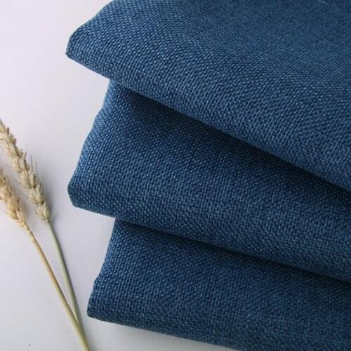 Quality Thick Linen Cloth Solid Color Plain Upholstery Sofa Fabric Fluid Pillow Cushion fabric Soft Bag Diy Material