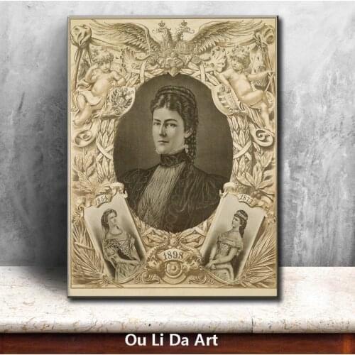 Classical court figure gold princess portrait oil paintings canvas printing printed on canvas wall art decoration picture